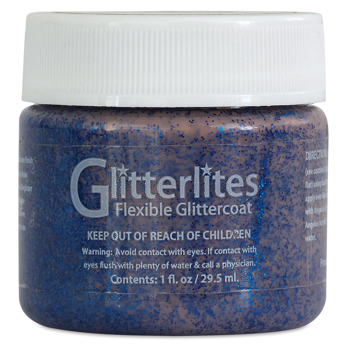 Angelus Glitterlites Flexible Glittercoat Paint - Starlite Blue, 1 oz
