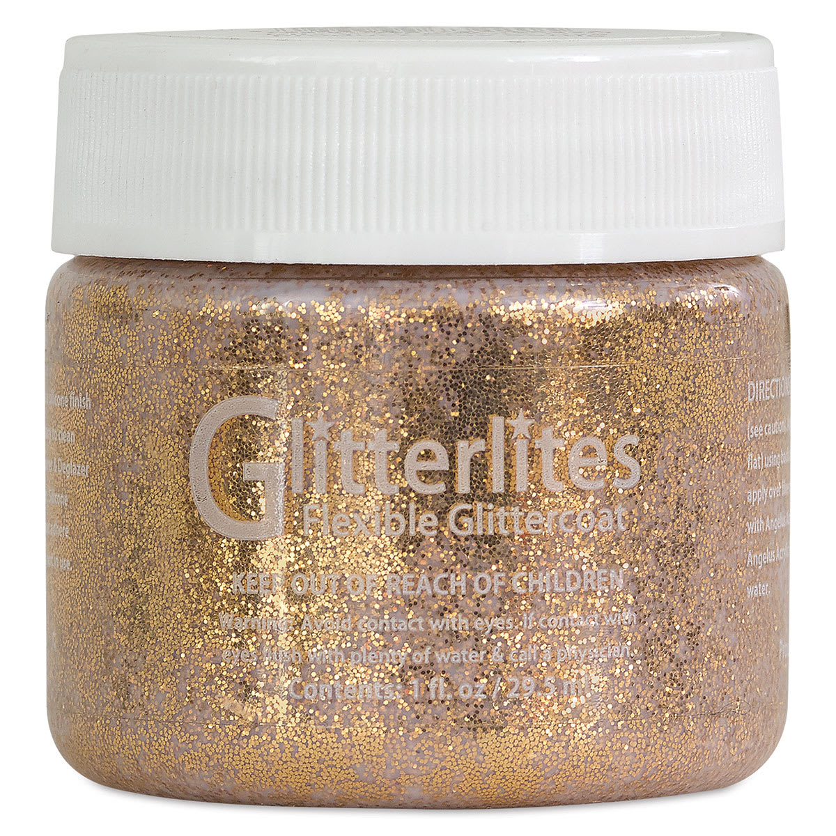 Angelus Glitterlites Flexible Glittercoat Paint - Desert Gold, 1 oz