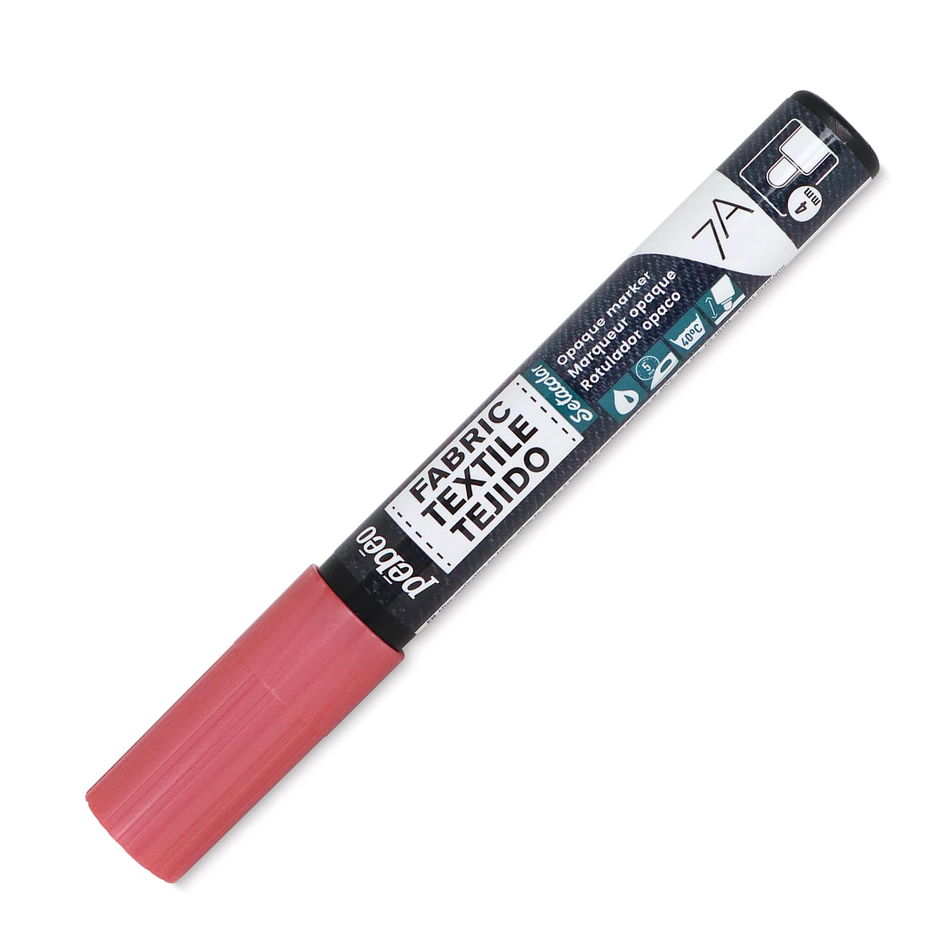 Pebeo 7A Opaque Fabric Marker - Copper Pink, 4 mm (Cap on)
