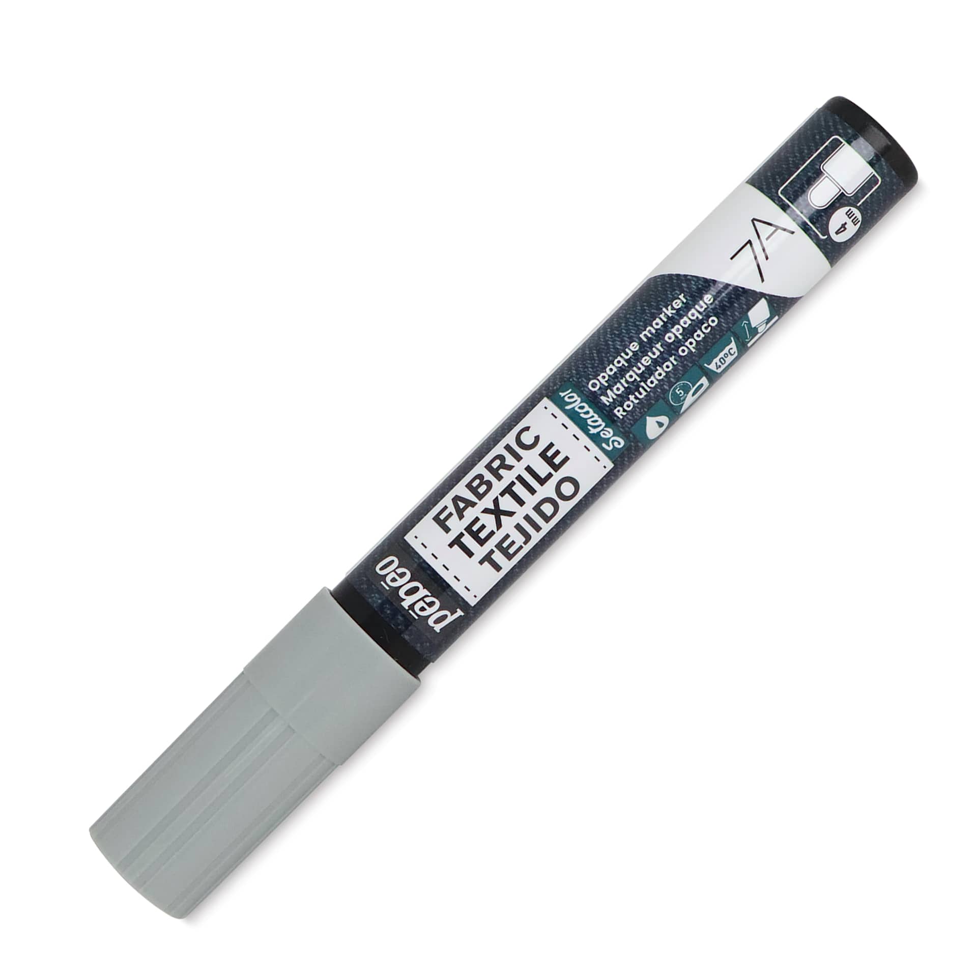 Pebeo 7A Opaque Fabric Marker - Pastel Taupe, 4 mm (Cap on)