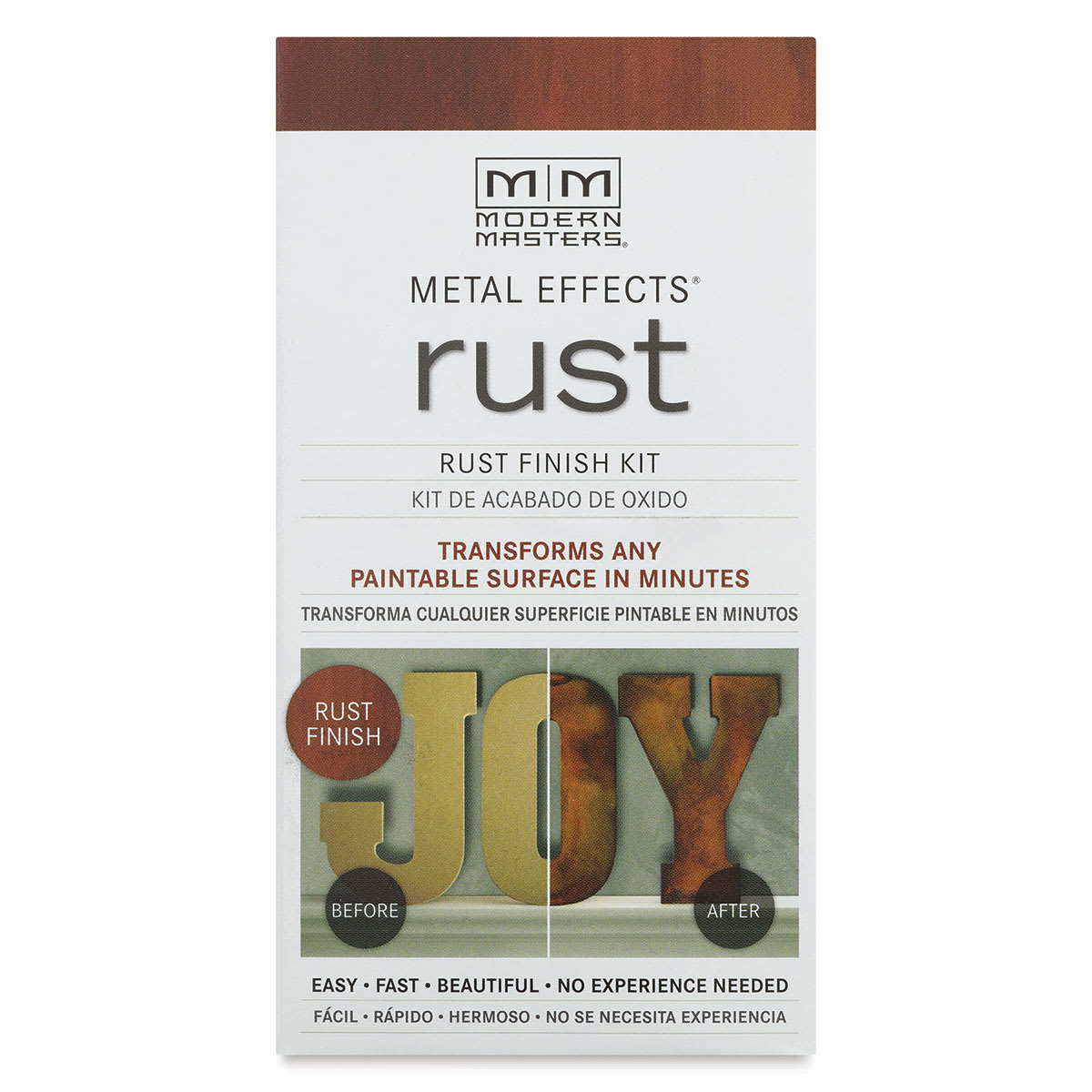 Metal Effects Rust Finish Kit, front of package
