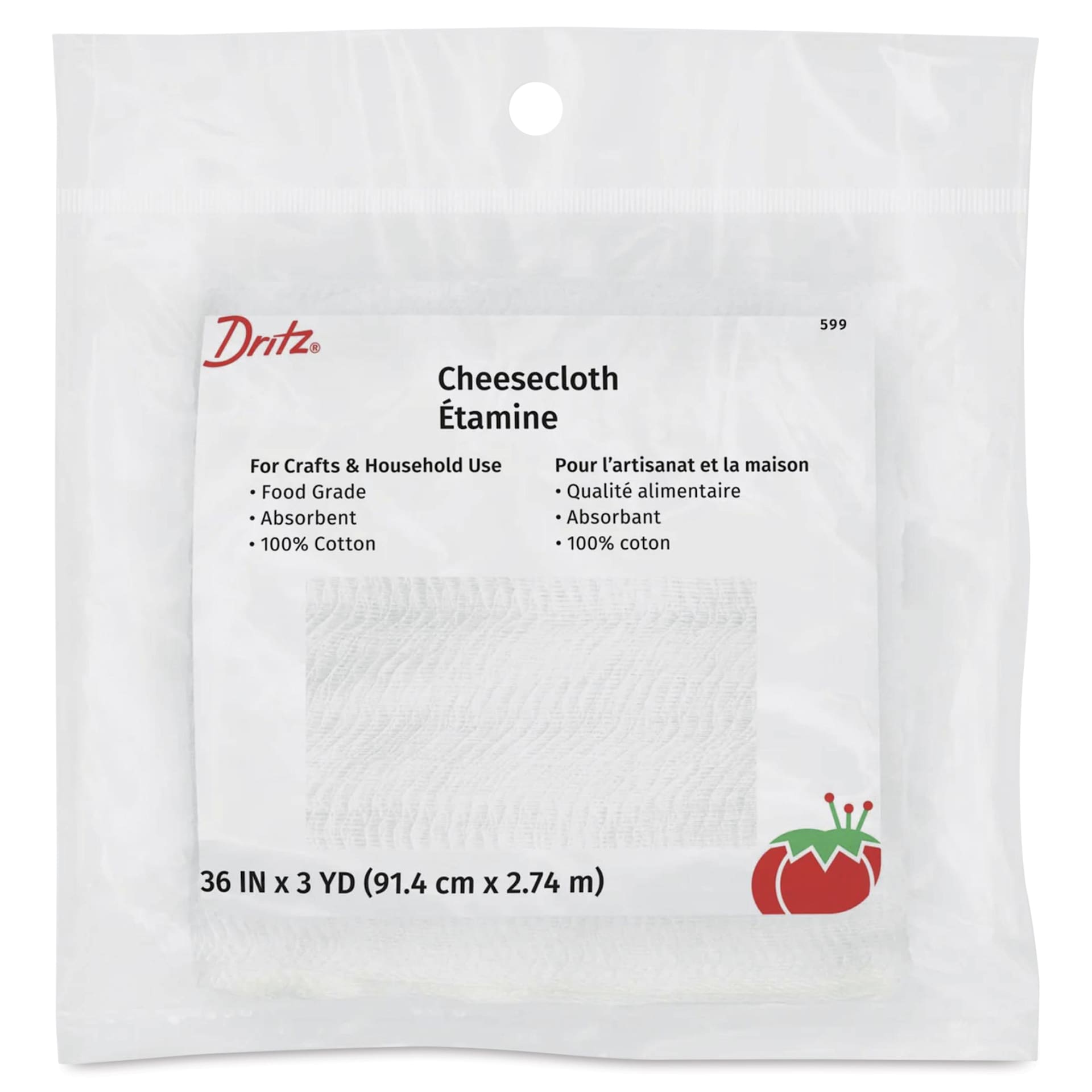 Dritz Cheesecloth - 36" x 3 yds front of packaging