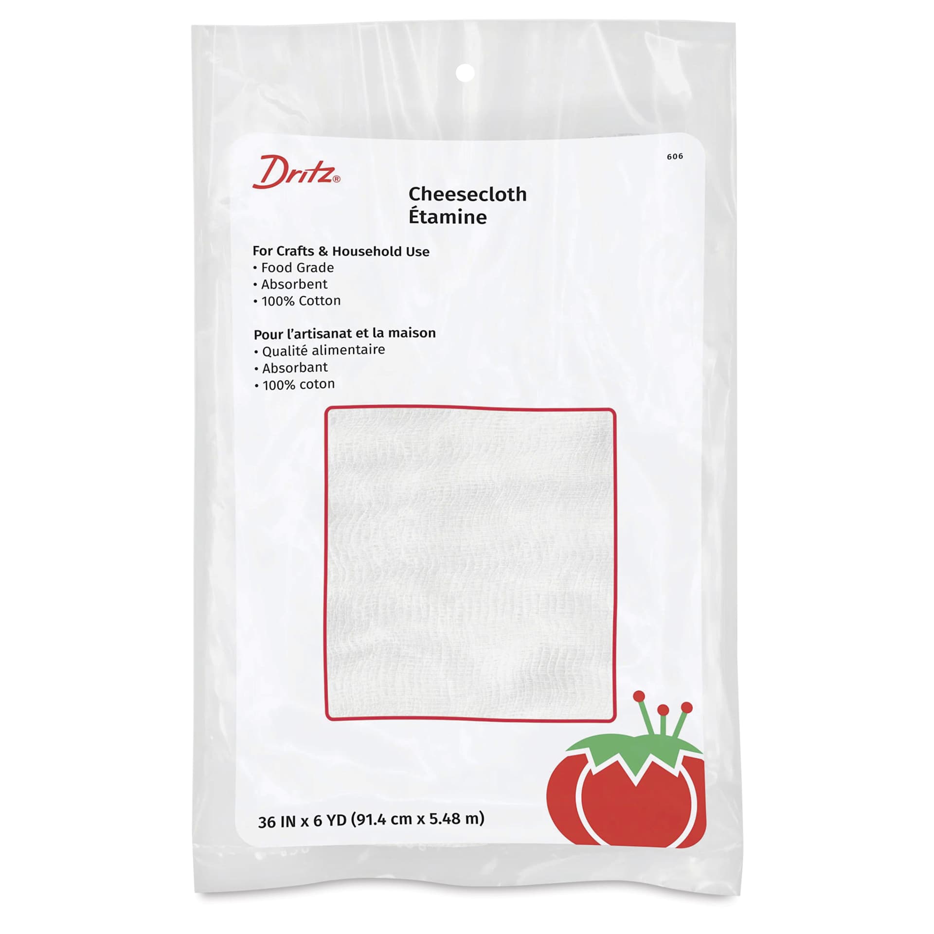 Dritz Cheesecloth - 36" x 6 yds front of packaging