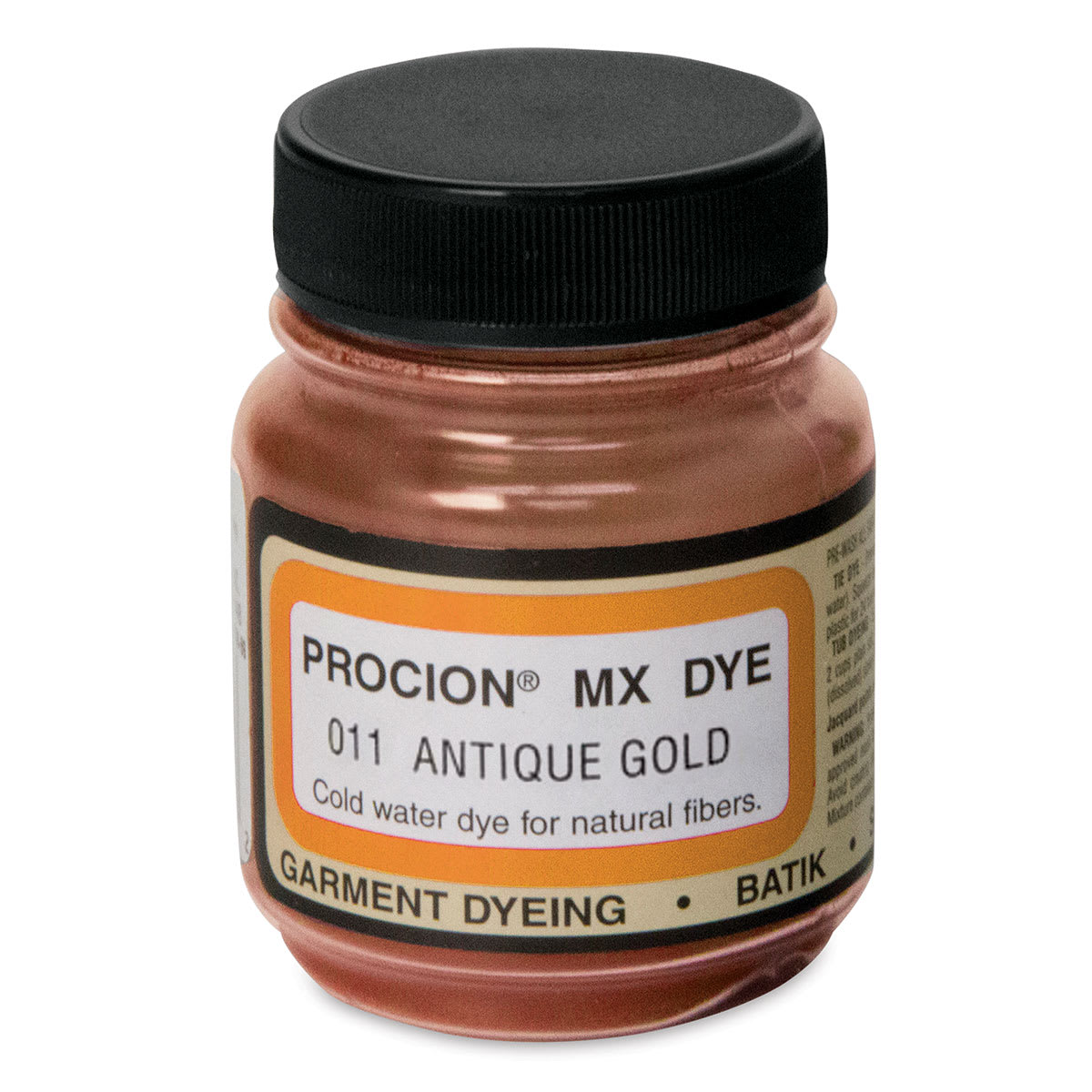 Jacquard Procion MX Fiber Reactive Cold Water Dye - Antique Gold, 2/3 oz jar
