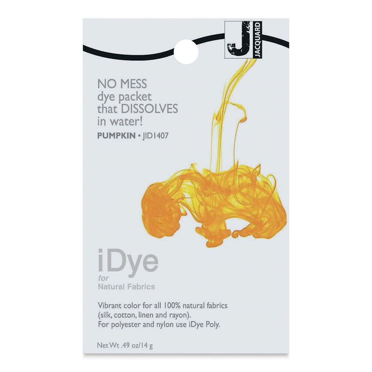 Jacquard iDye - Pumpkin, Natural Fabrics, 14 g packet