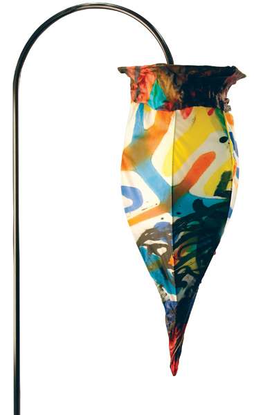 Jacquard Fabric Sculpting Medium - Example of finished fabric lampshade
