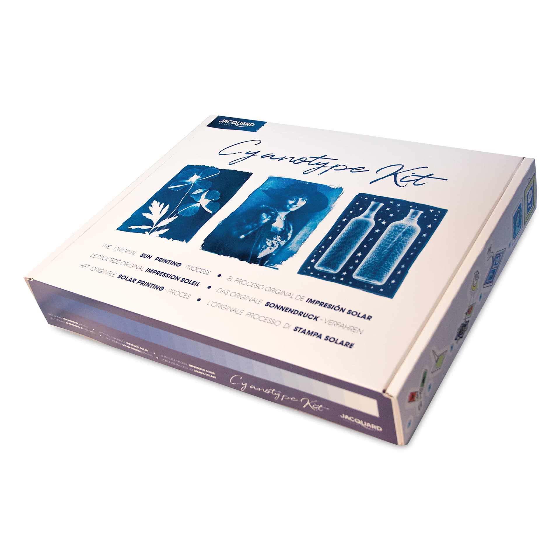 Jacquard Cyanotype Kit - front of packaging, angled view