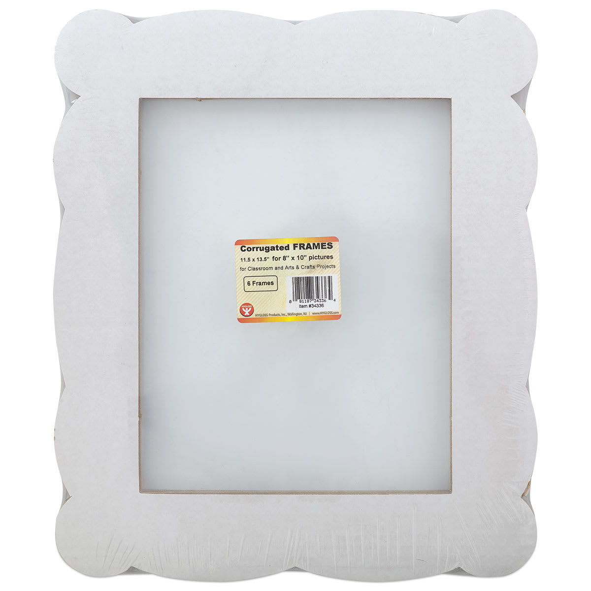 Hygloss Corrugated Frames - 6 frames in shrink wrap package with label