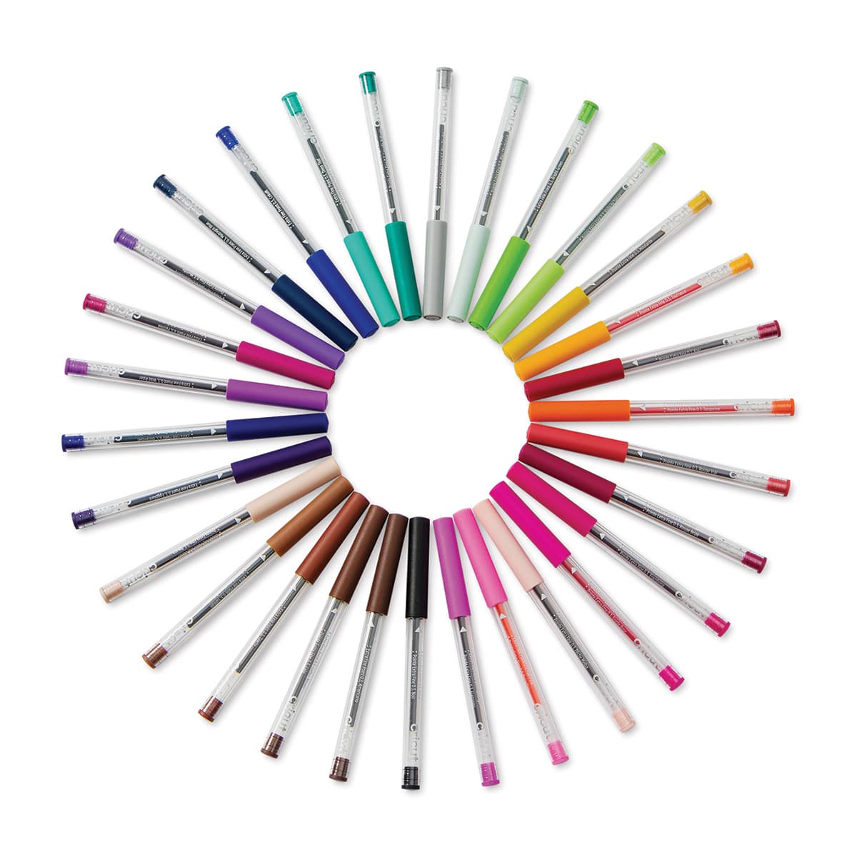 Cricut Pen Set - Extra Fine Point Pens in Assorted Colors arranged in circle