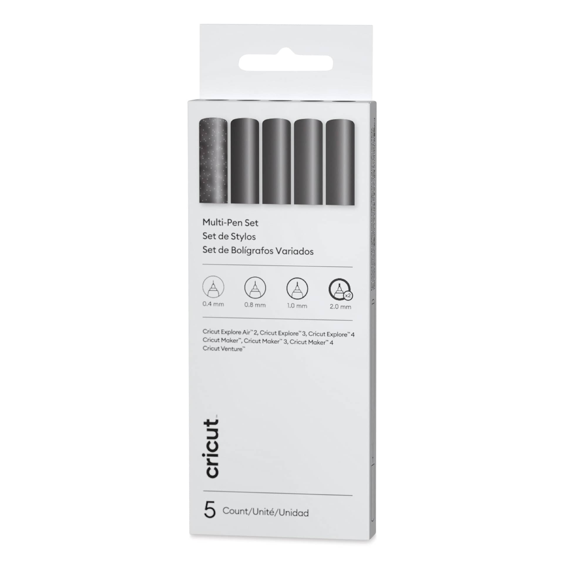 Cricut Pen Set - Black, Multi Tip set front of packaging