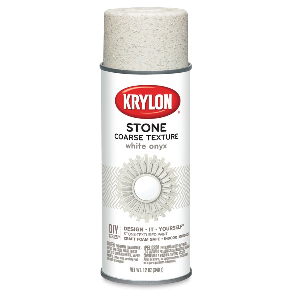 Krylon Make It Stone Spray Paint - Front of spray can of White Onyx color
