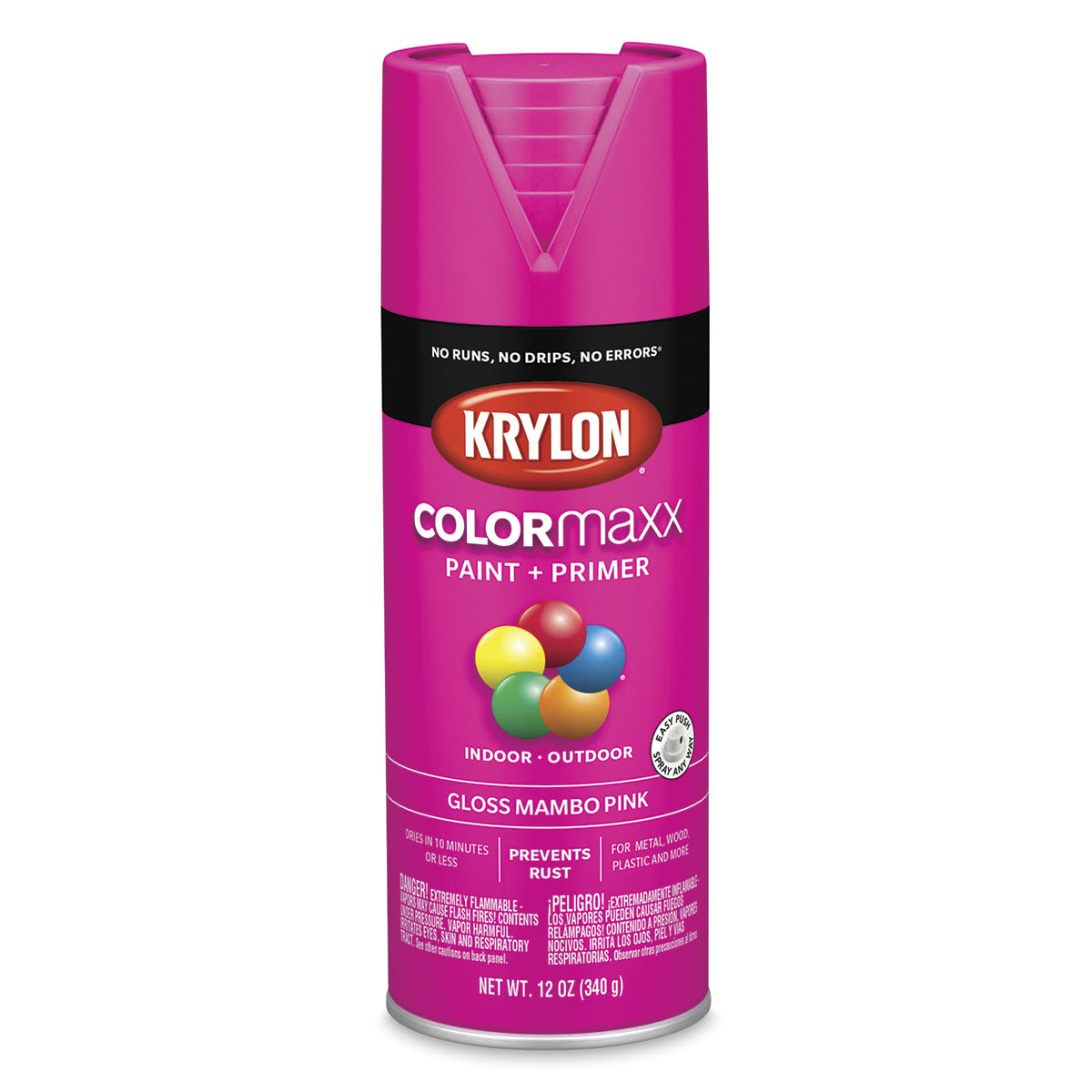 Krylon Colormaxx Spray Paint - Mambo Pink, Gloss, 12 oz