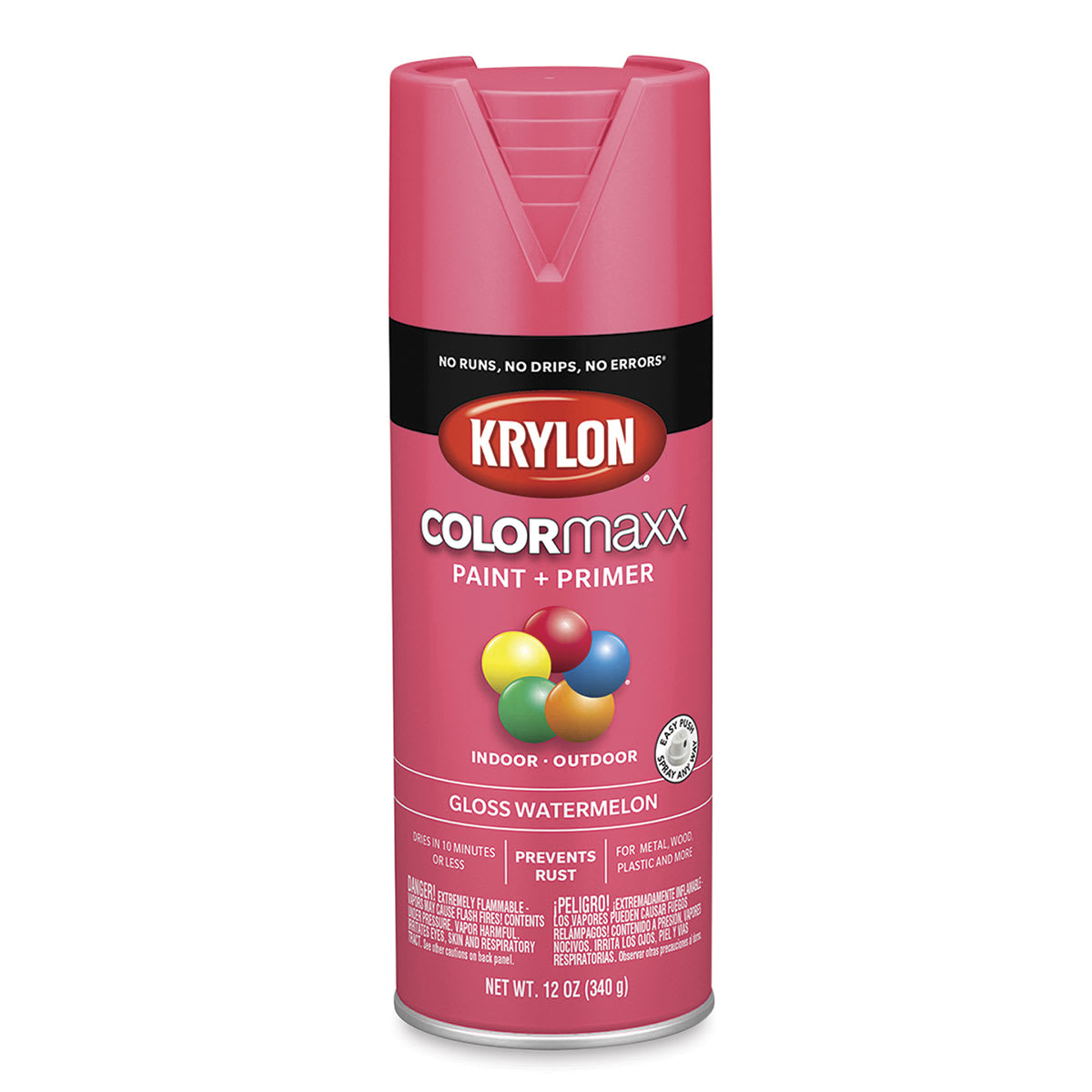 Krylon Colormaxx Spray Paint - Watermelon, Gloss, 12 oz