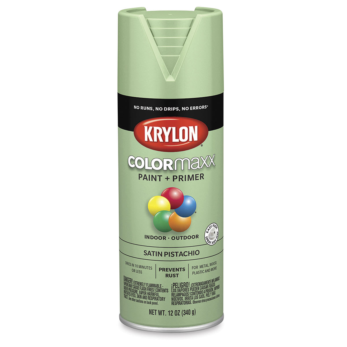 Krylon Colormaxx Spray Paint - Pistachio, Satin, 12 oz