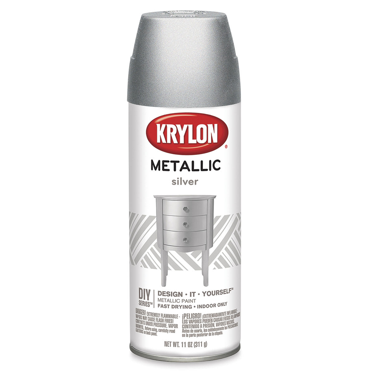Krylon Brilliant Metallic Spray Paint - Silver, 11 oz