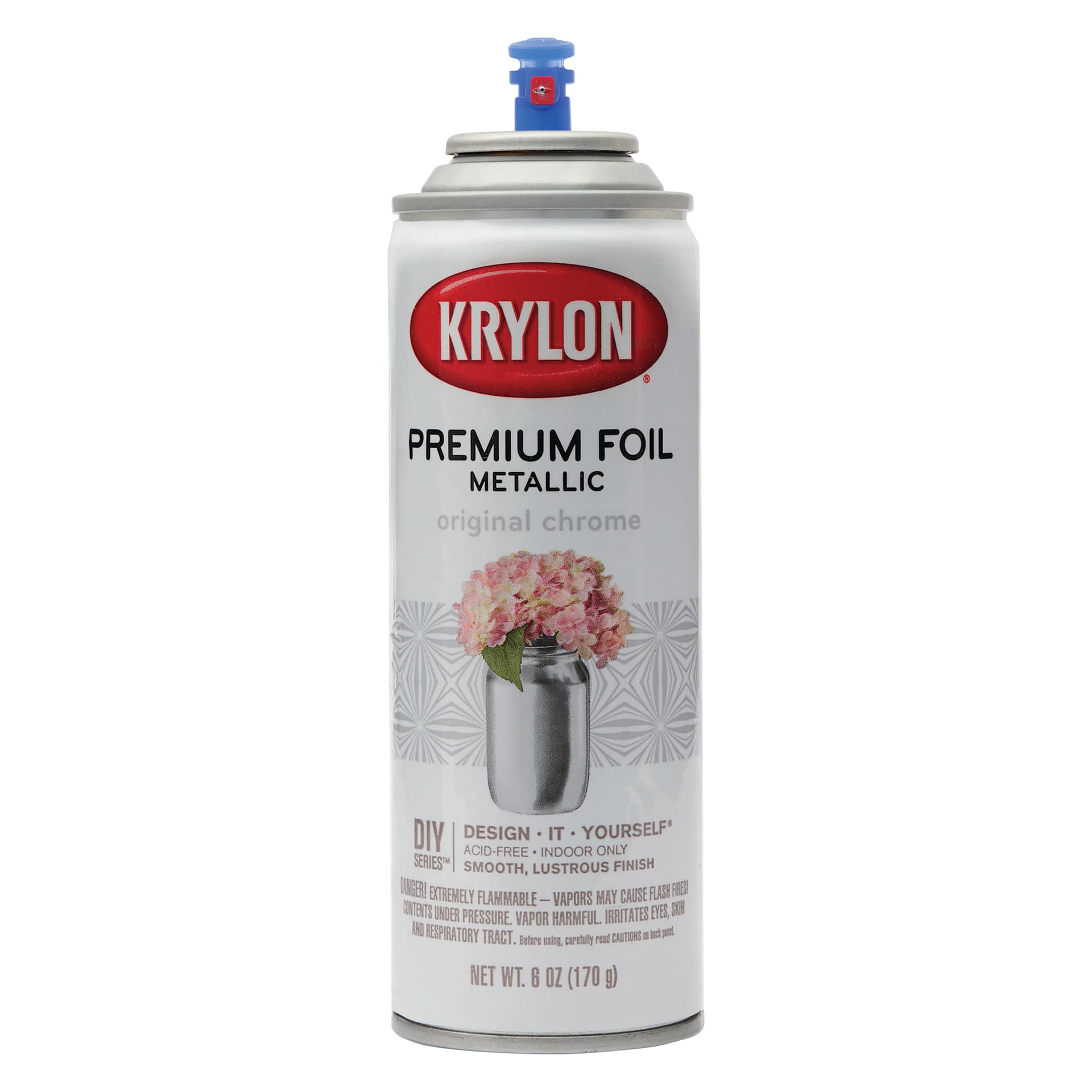 Krylon Foil Metallic Spray Paint - Original Chrome, 6 oz