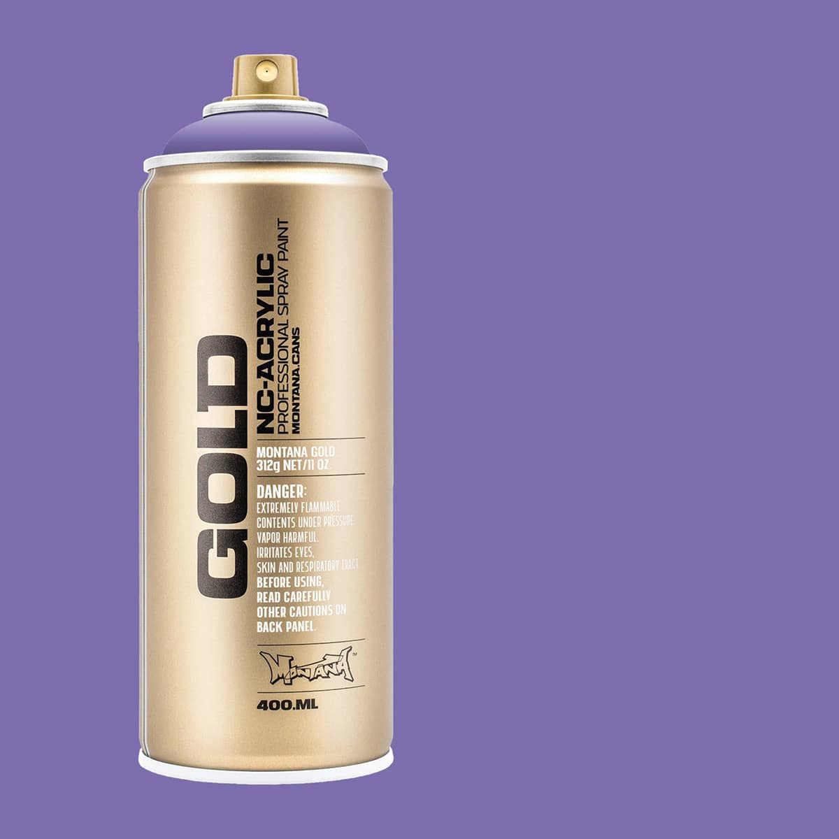 Montana Gold Acrylic Professional Spray Paint - Teen Spirit, 400 ml (Spray can with color swatch)