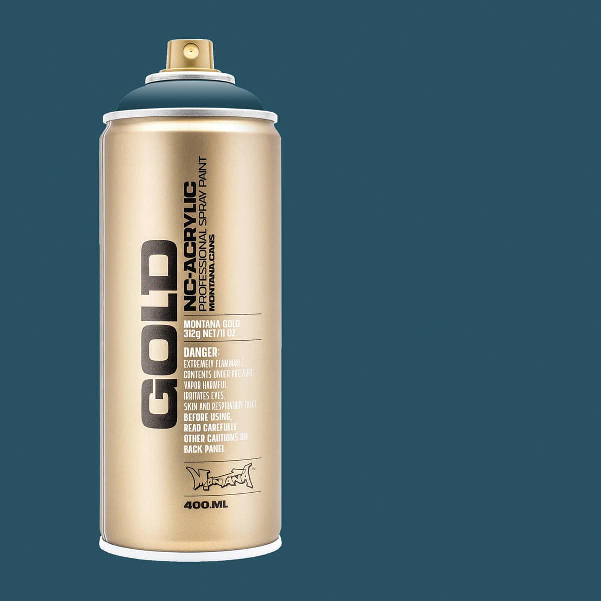 Montana Gold Acrylic Professional Spray Paint - Fjord, 400 ml (Spray can with color swatch)