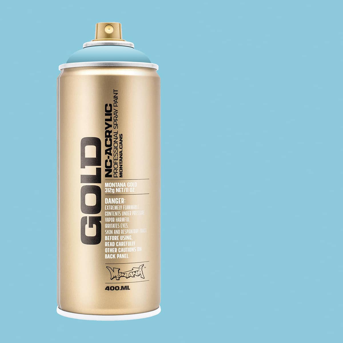 Montana Gold Acrylic Professional Spray Paint - Himalaya, 400 ml (Spray can with color swatch)