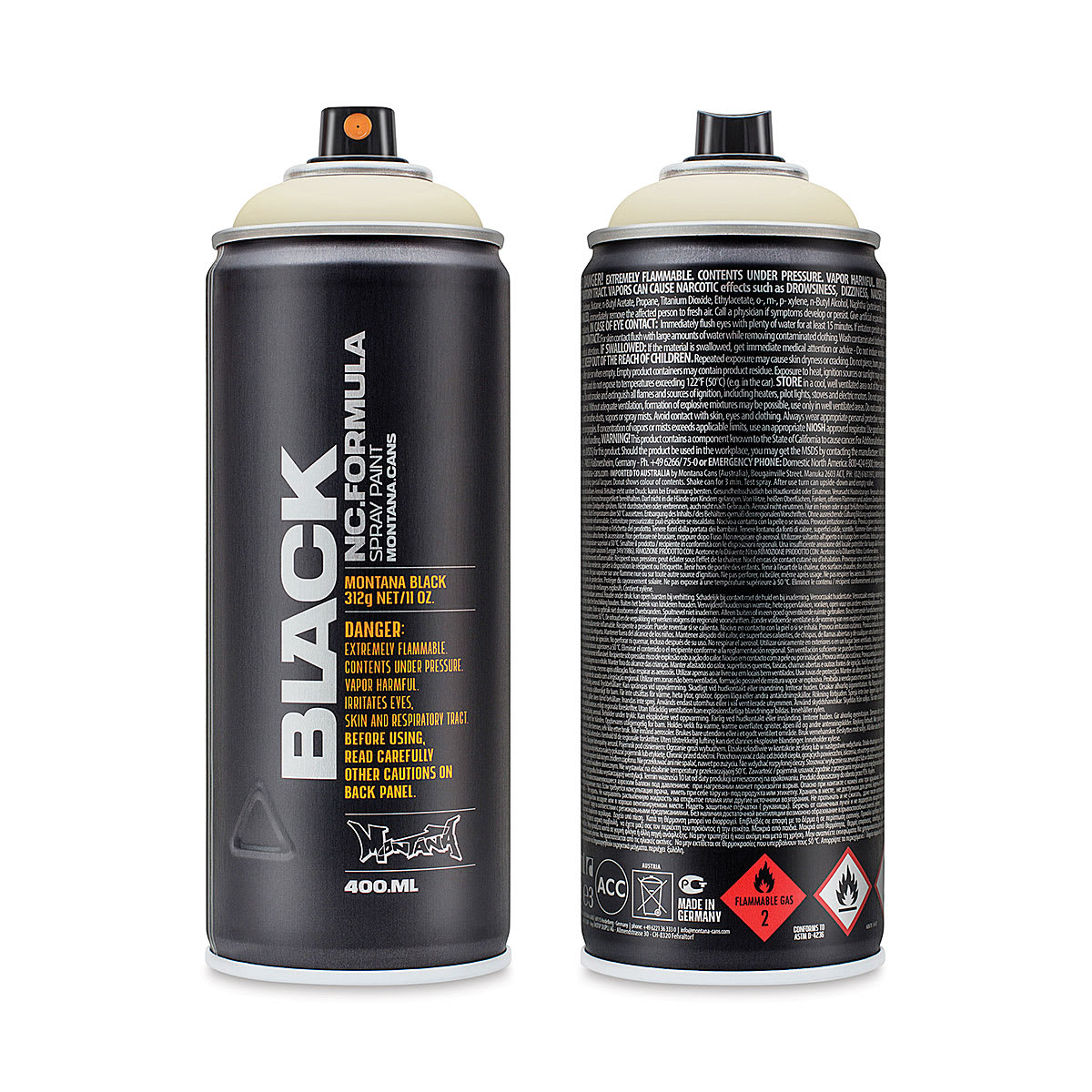 Montana Black Spray Paint - Ivory, 400 ml can