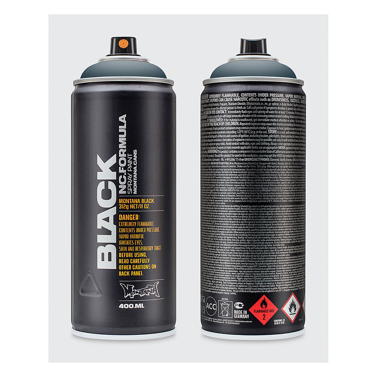 Montana Black Spray Paint - Space, 400 ml can