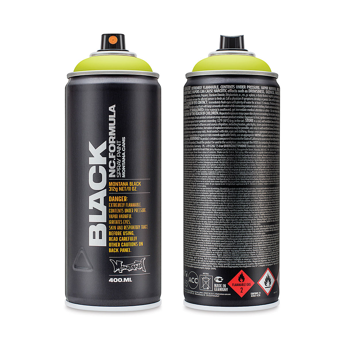 Montana Black Spray Paint - Acid, 400 ml can