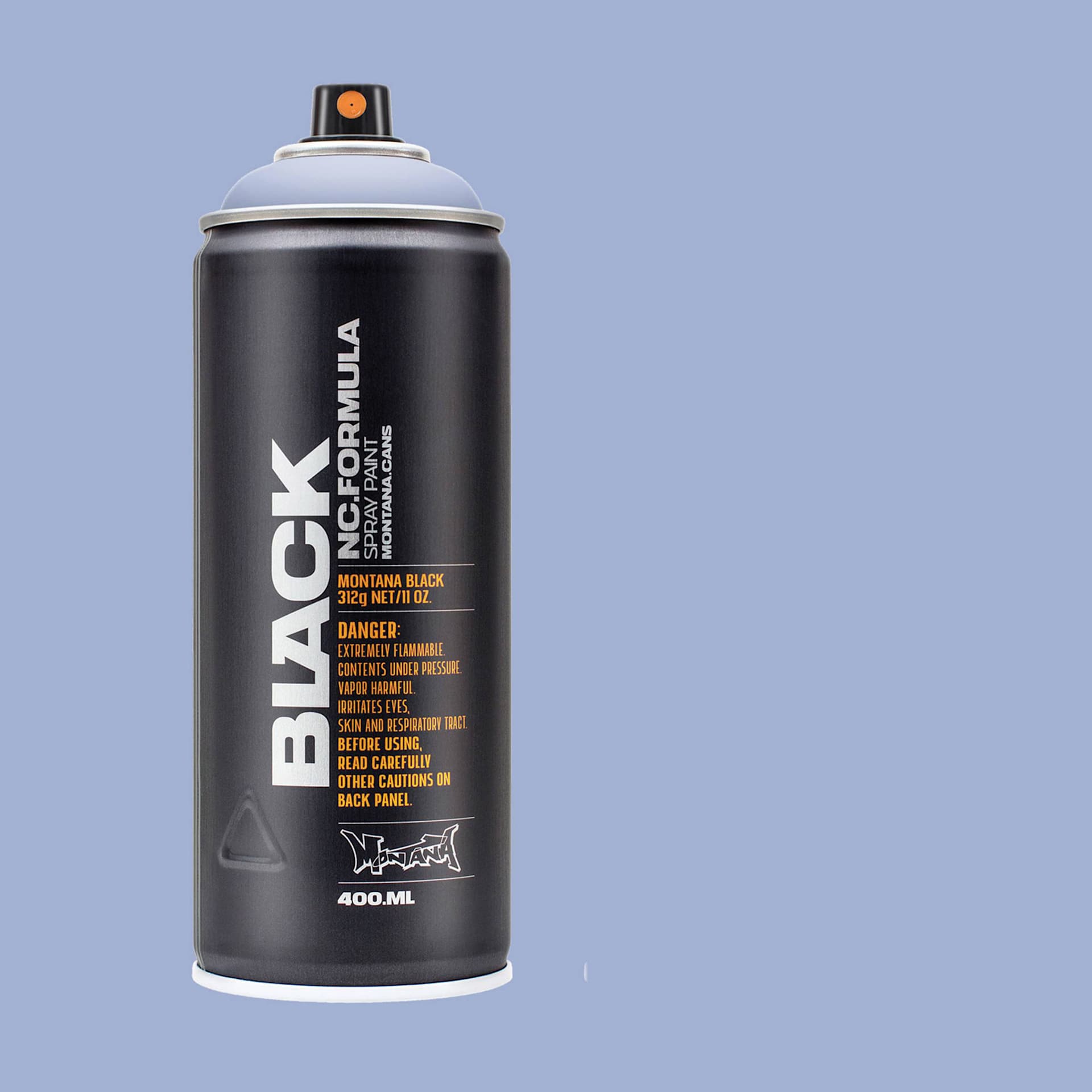 Montana Black Spray Paint - Brunhilde, 400 ml can with swatch