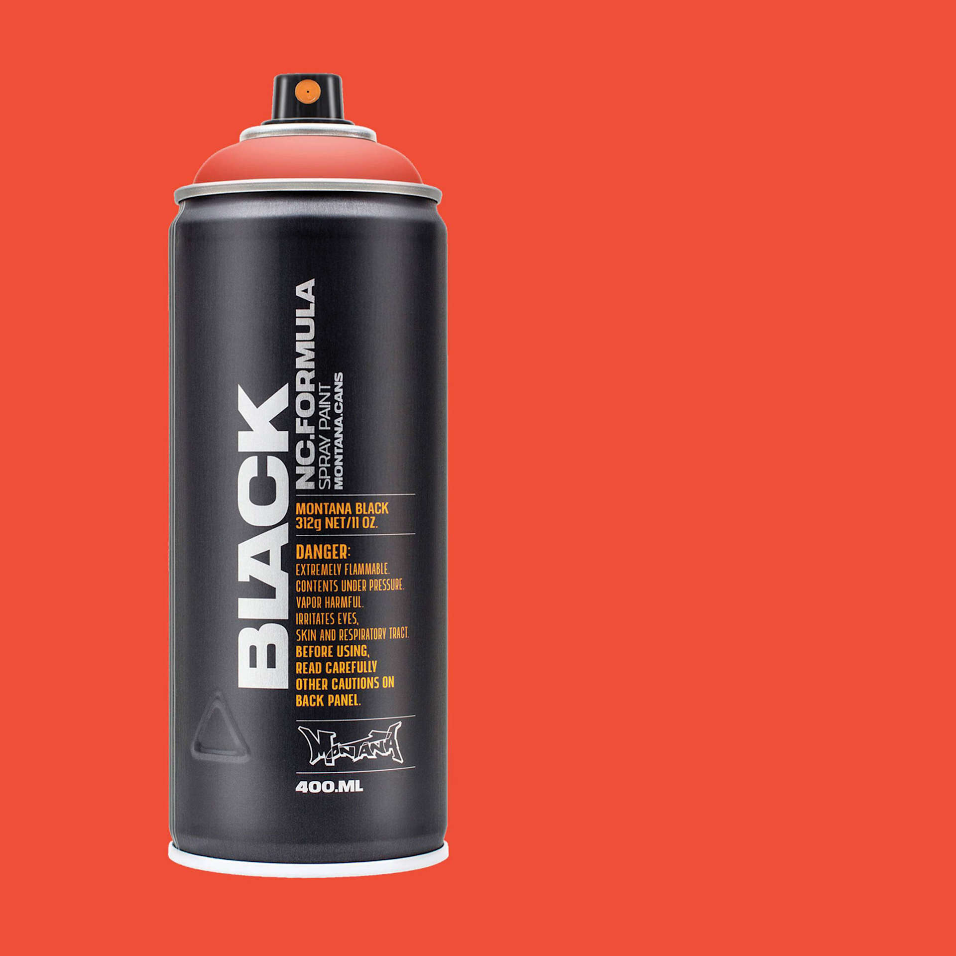 Montana Black Spray Paint - Koi, 400 ml can with swatch