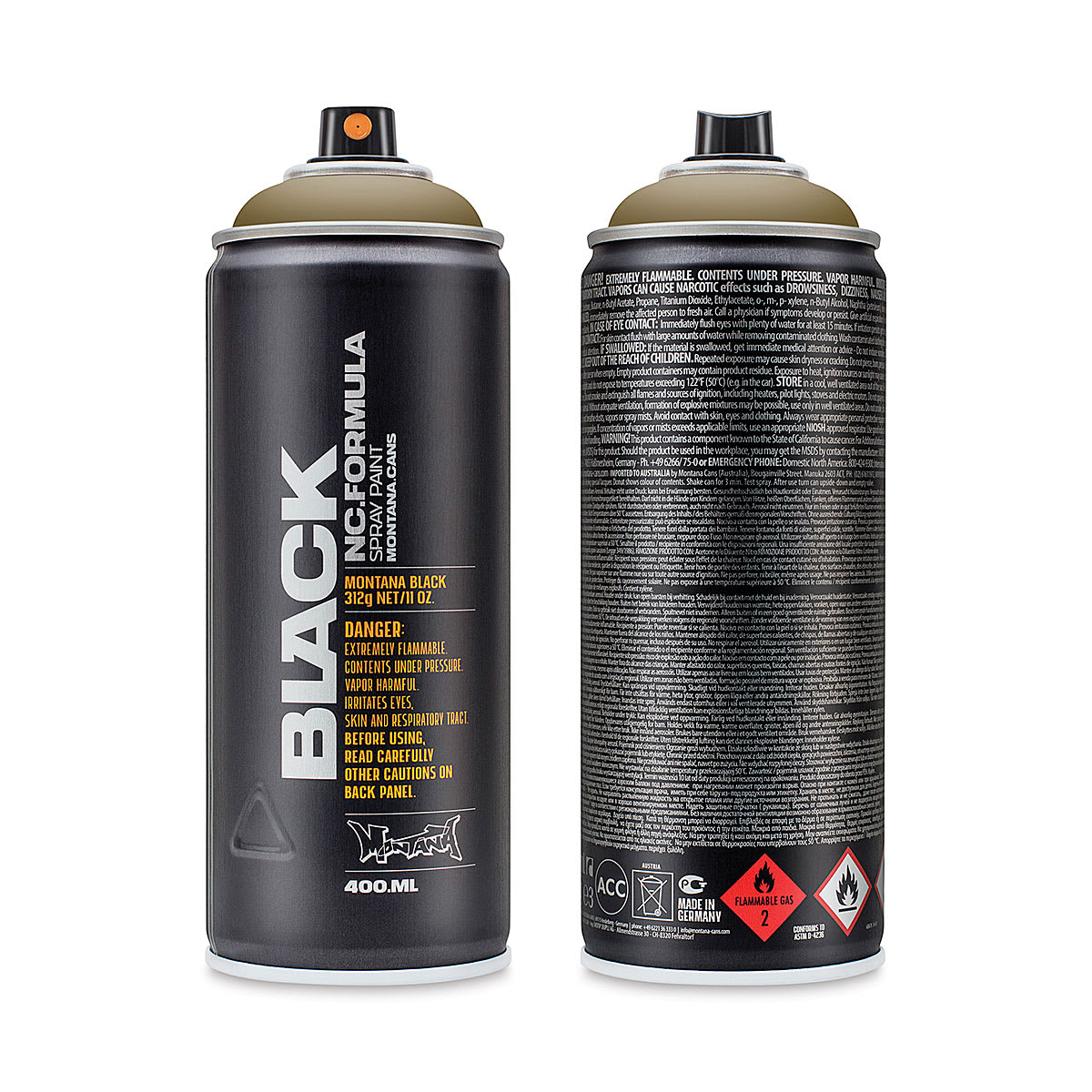 Montana Black Spray Paint - Bombay, 400 ml can