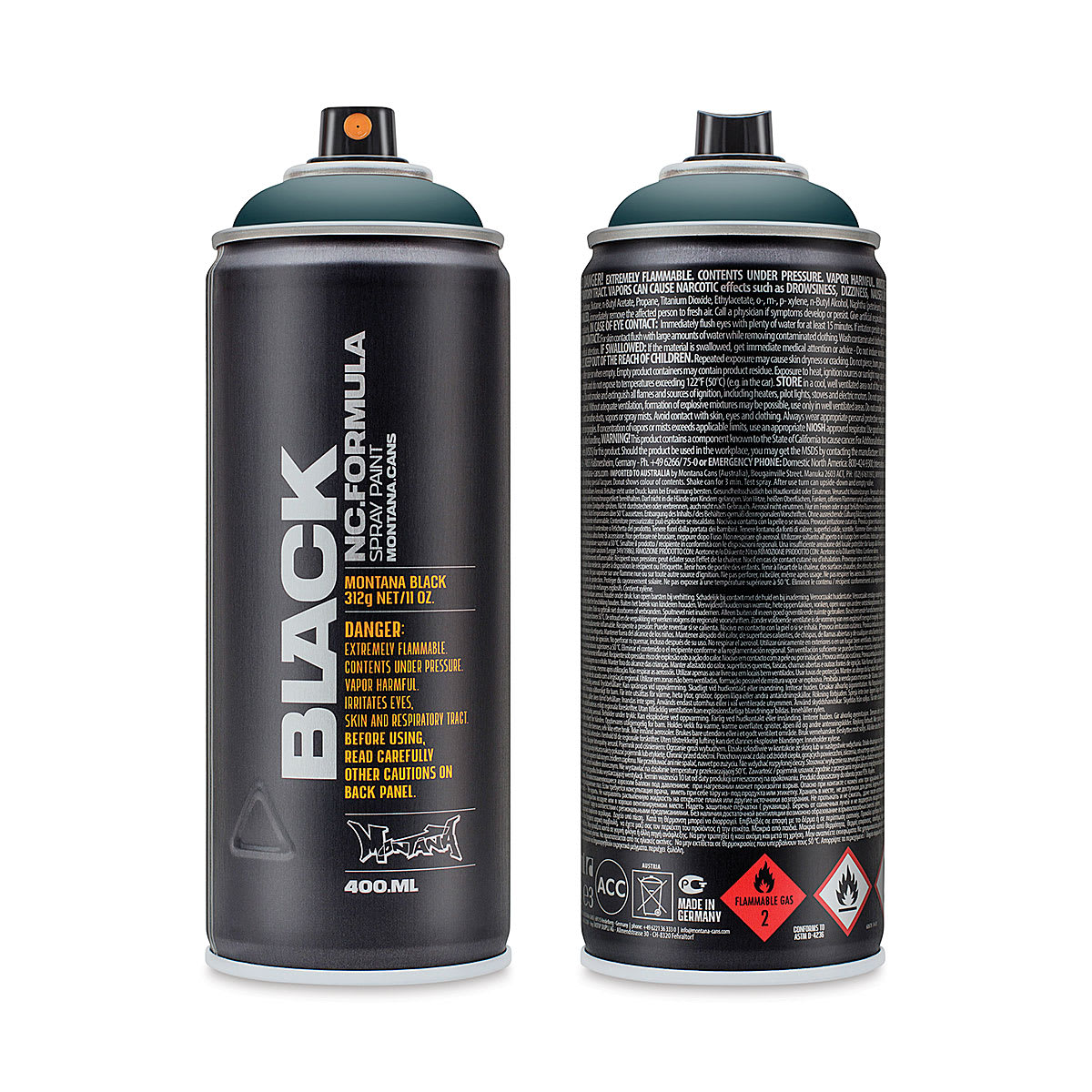 Montana Black Spray Paint - Riffs, 400 ml can