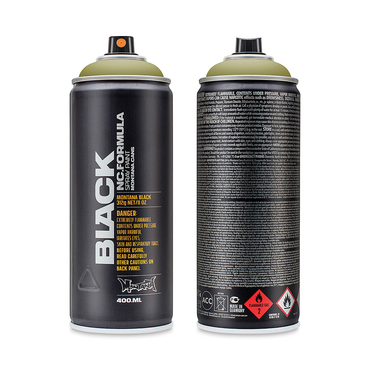 Montana Black Spray Paint - Boa, 400 ml can