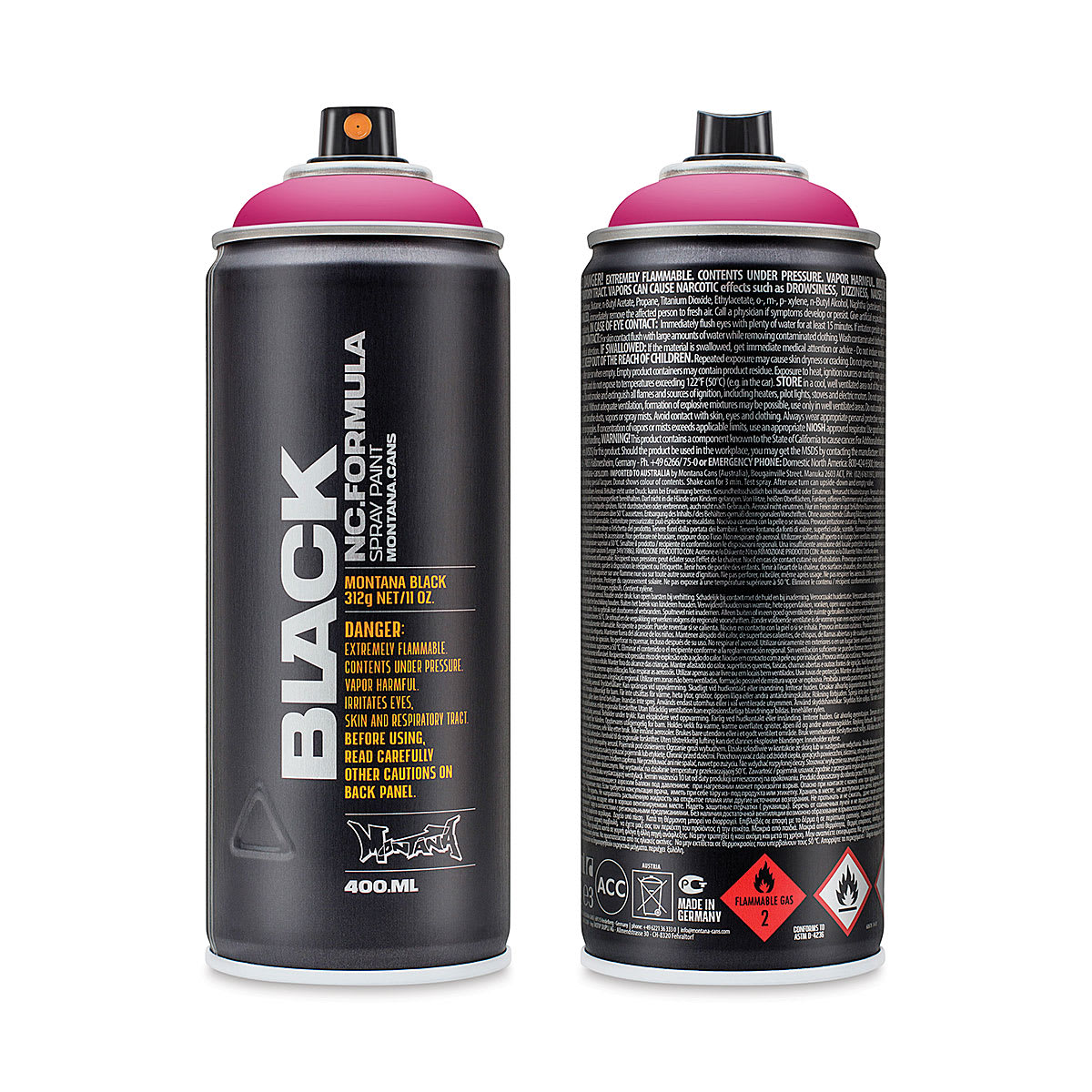 Montana Black Spray Paint - Punk Pink, 400 ml can