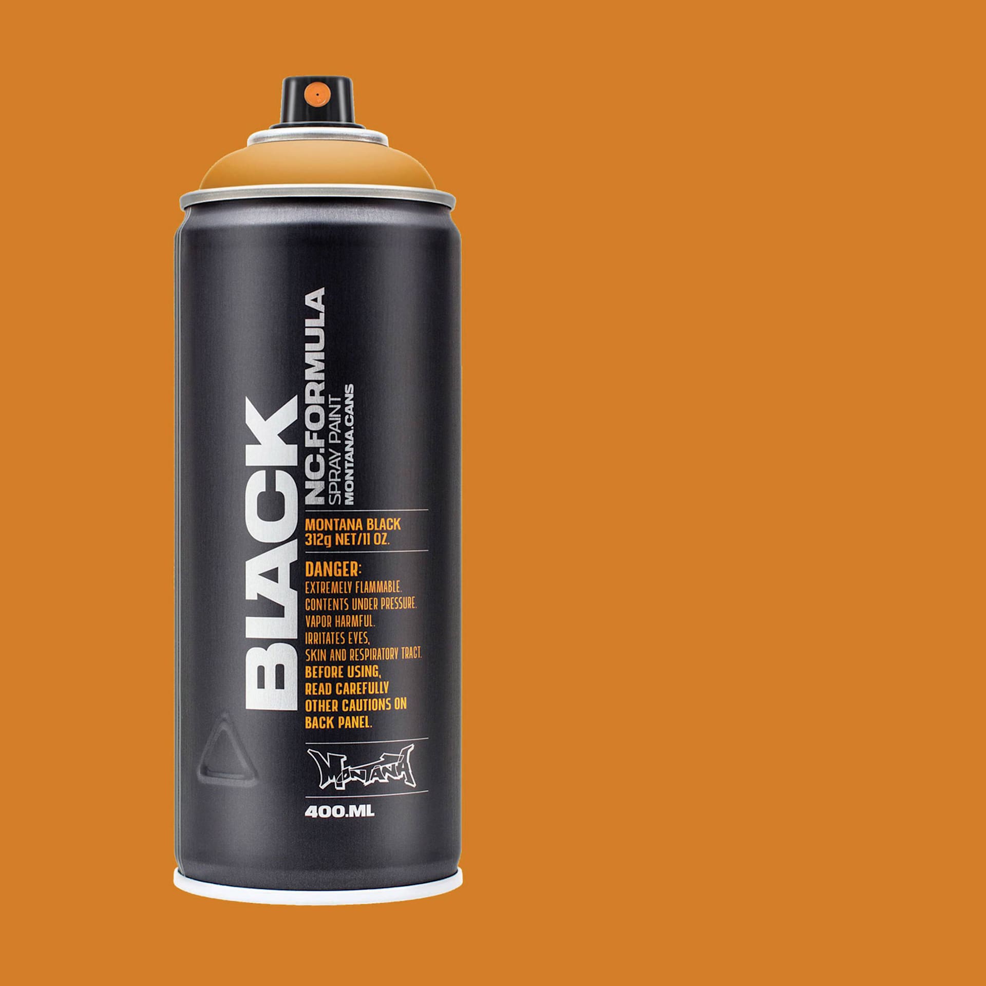 Montana Black Spray Paint - Topaz, 400 ml can with swatch