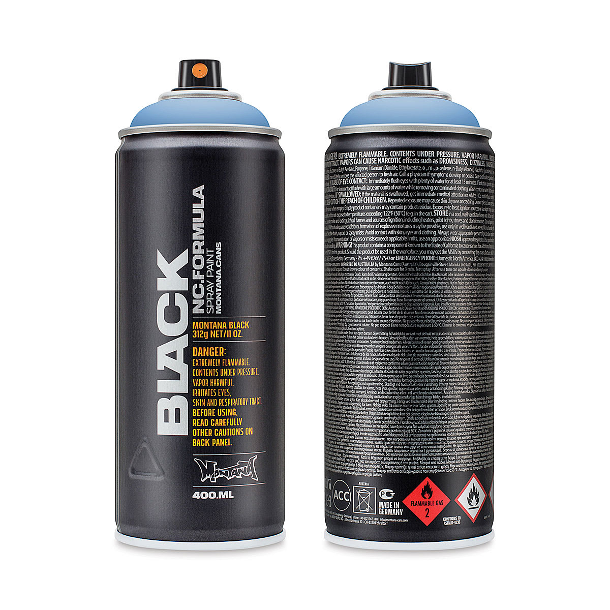 Montana Black Spray Paint - Blue Lagoon, 400 ml can