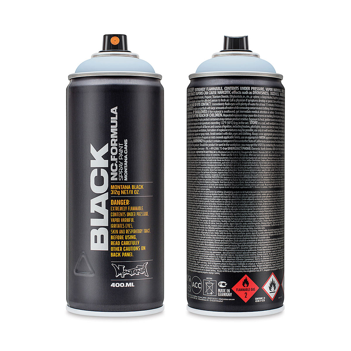 Montana Black Spray Paint - Ice Blue, 400 ml can