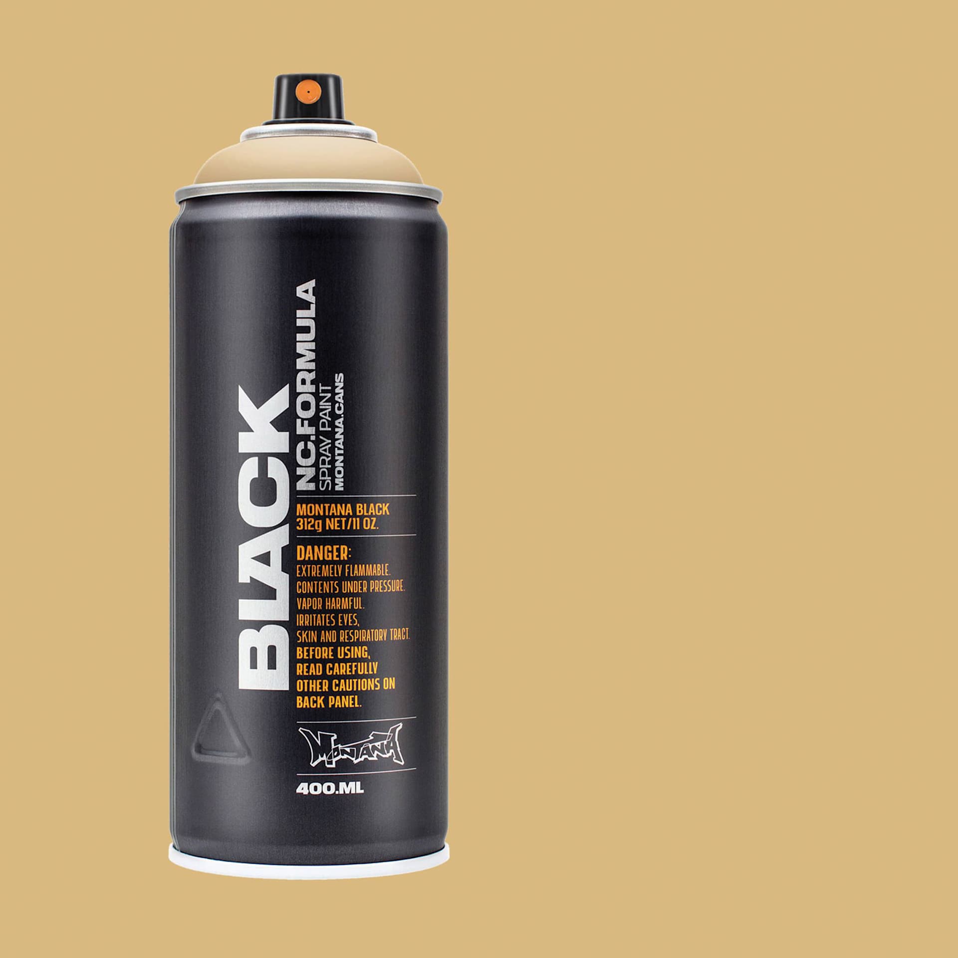 Montana Black Spray Paint - Beige, 400 ml can with swatch