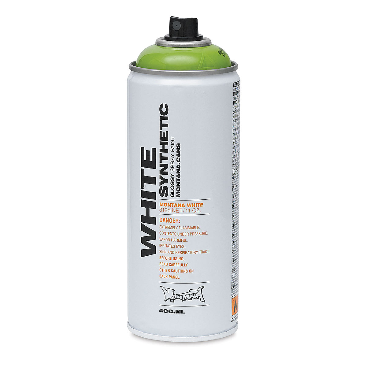 Montana White Spray Paint - Caipirinha, 400 ml (Front of spray can)