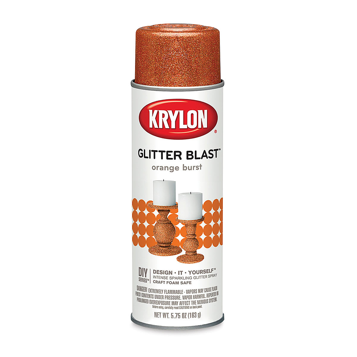 Krylon Glitter Blast Spray Paint - Orange Burst, 5.75 oz can