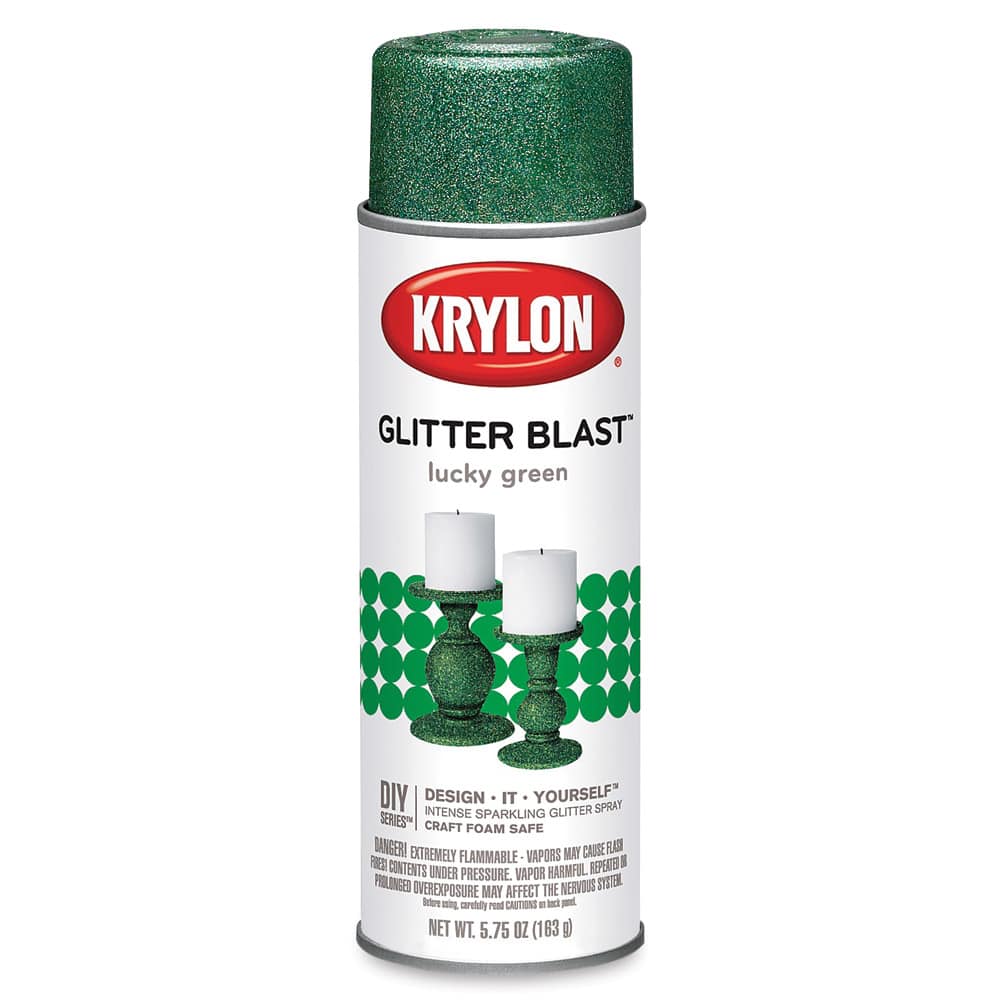 Krylon Glitter Blast Spray Paint - Lucky Green, 5.75 oz can