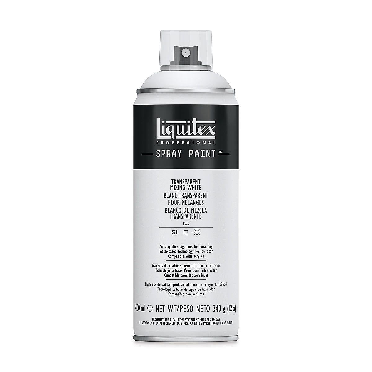 Liquitex Professional Spray Paint - Transparent Mixing White, 400 ml can
