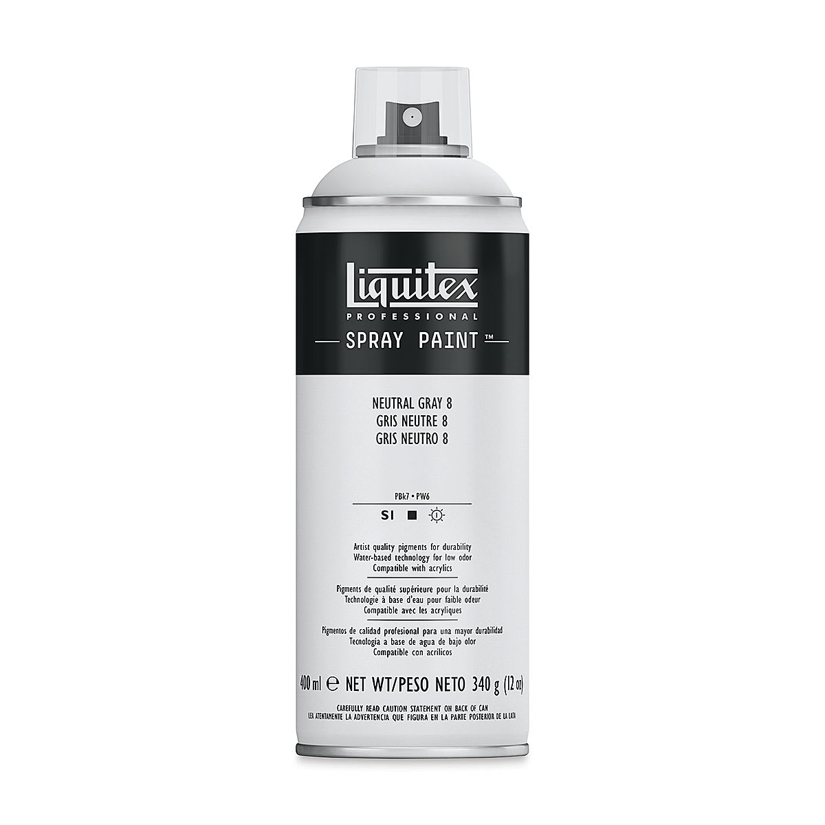 Liquitex Professional Spray Paint - Neutral Gray 8, 400 ml can