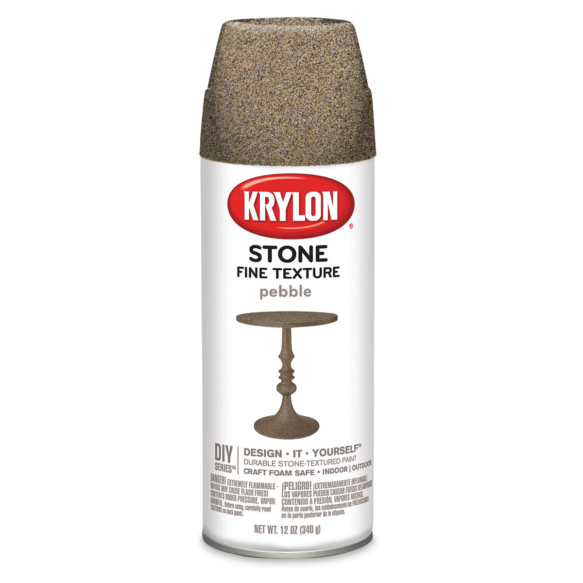 Krylon Natural Stone Spray Paint - Front of can of Pebble Paint