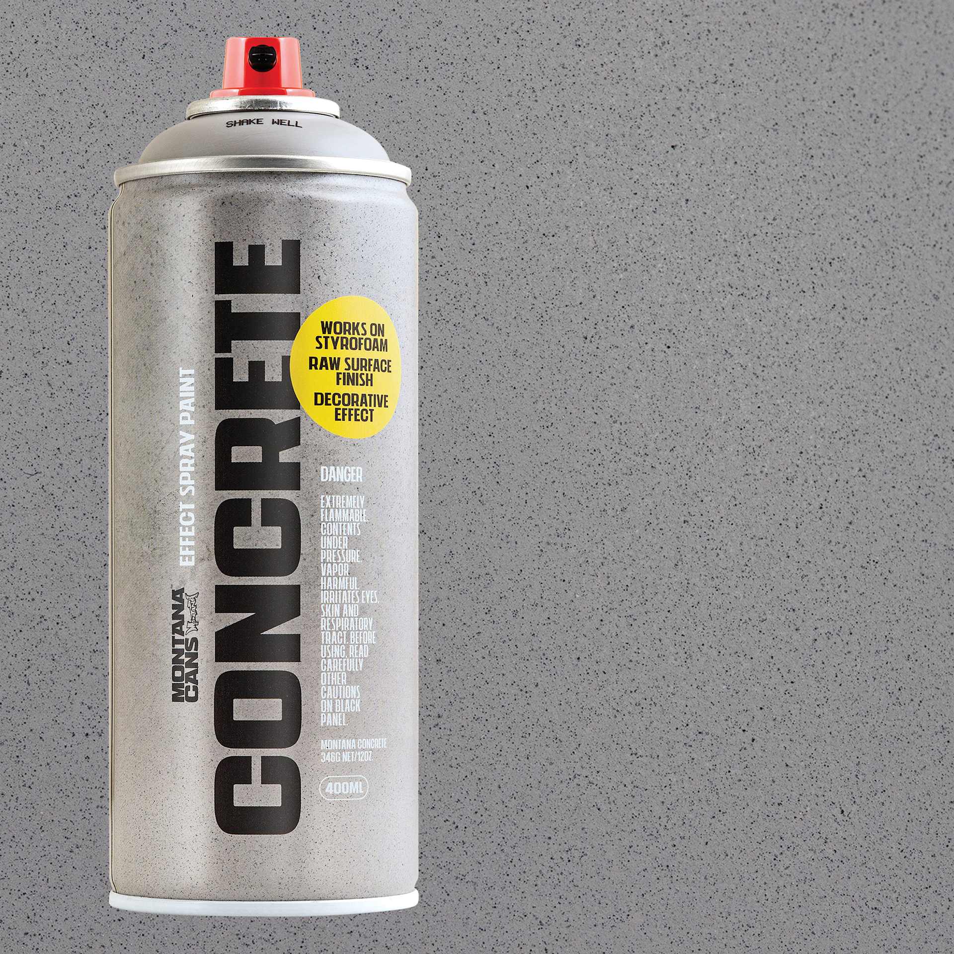 Montana Concrete Effect Spray - City Hall, can and swatch