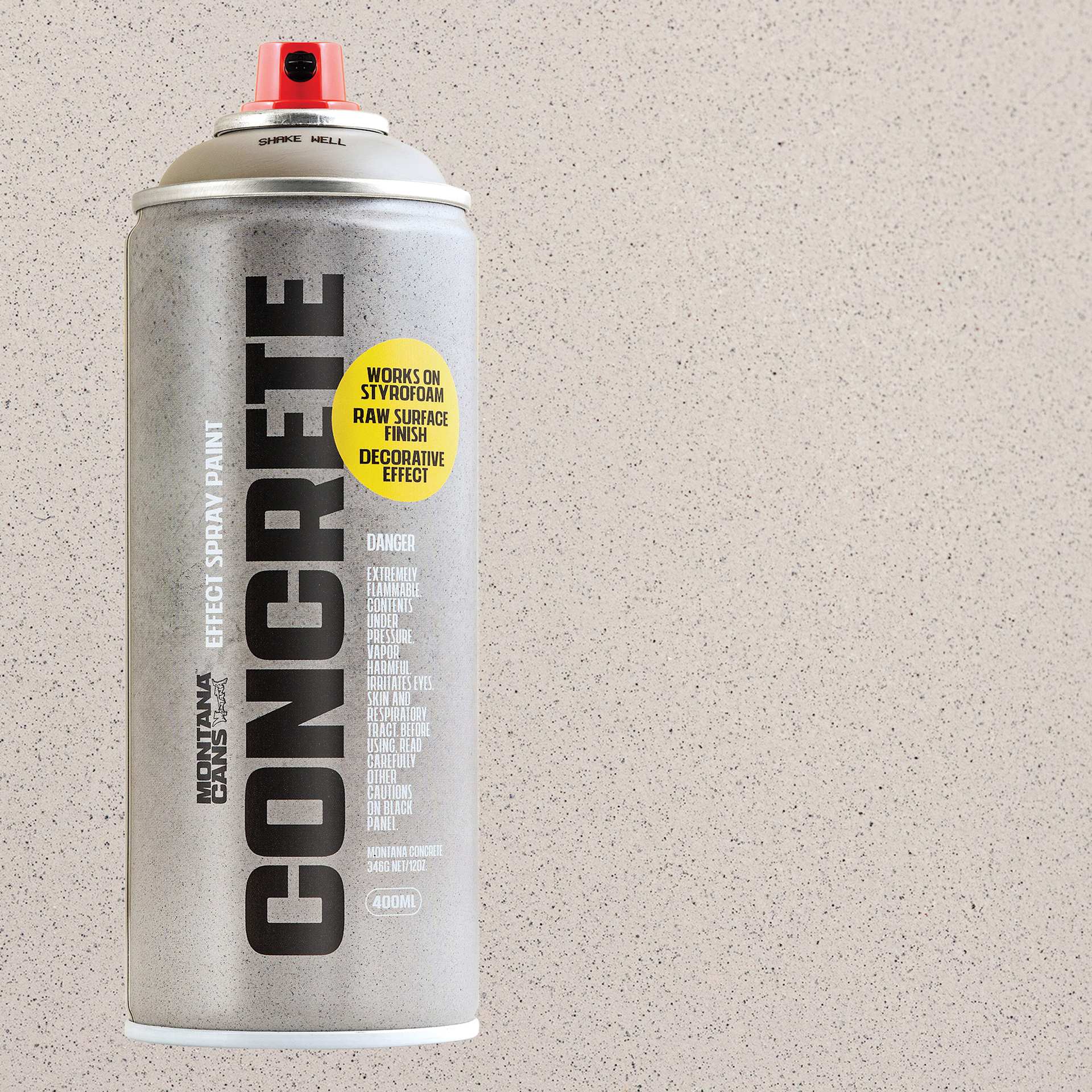 Montana Concrete Effect Spray - Empire, can and swatch