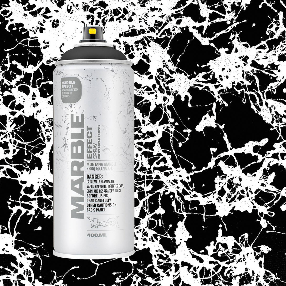 Montana Marble Effect Spray - Black, 11 oz and swatch