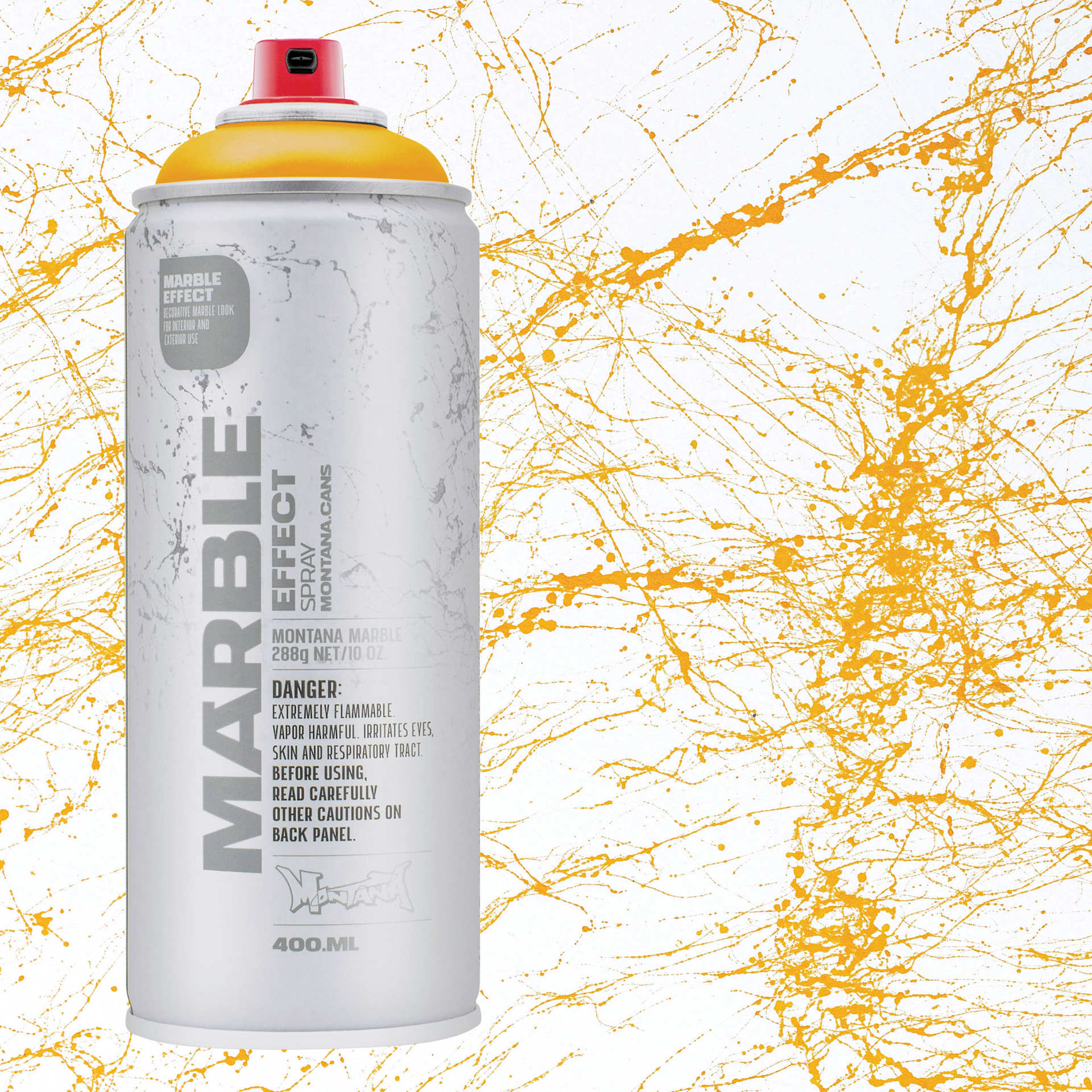 Montana Marble Effect Spray - Yellow, 11 oz and swatch