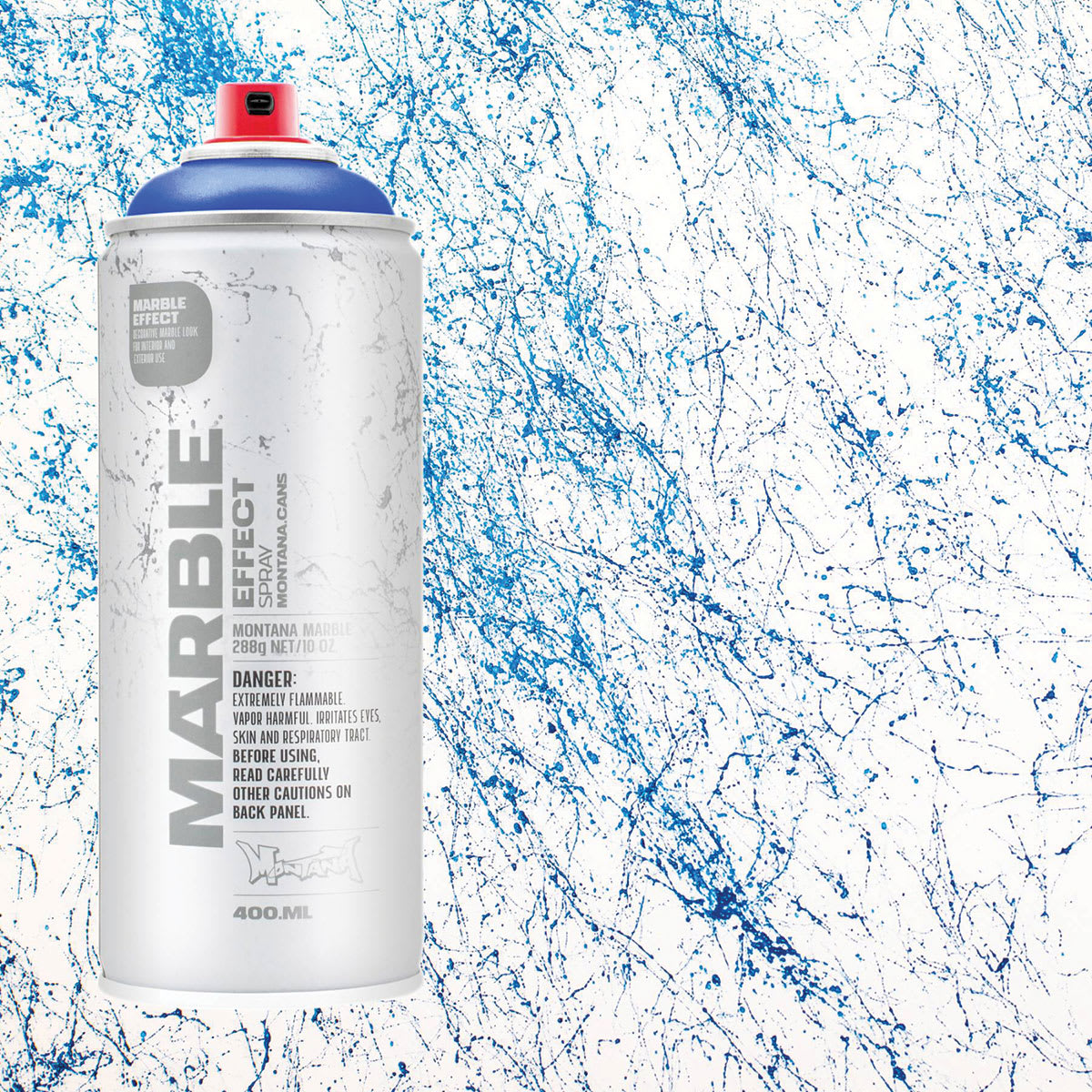 Montana Marble Effect Spray - Marble Blue, 11 oz and swatch