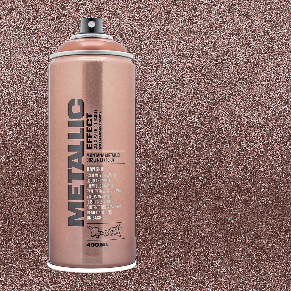Montana Metallic Effect Spray Paint - Copper and swatch