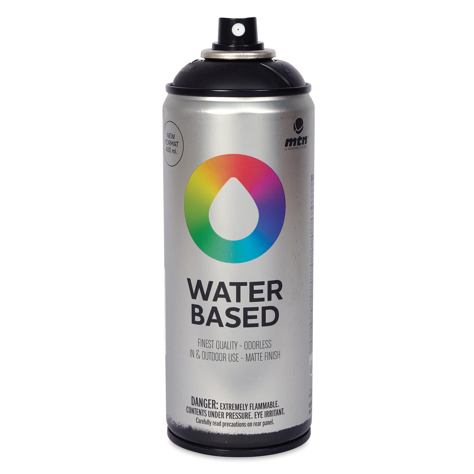 MTN Water Based Spray Paint - Black, 400 ml Can
