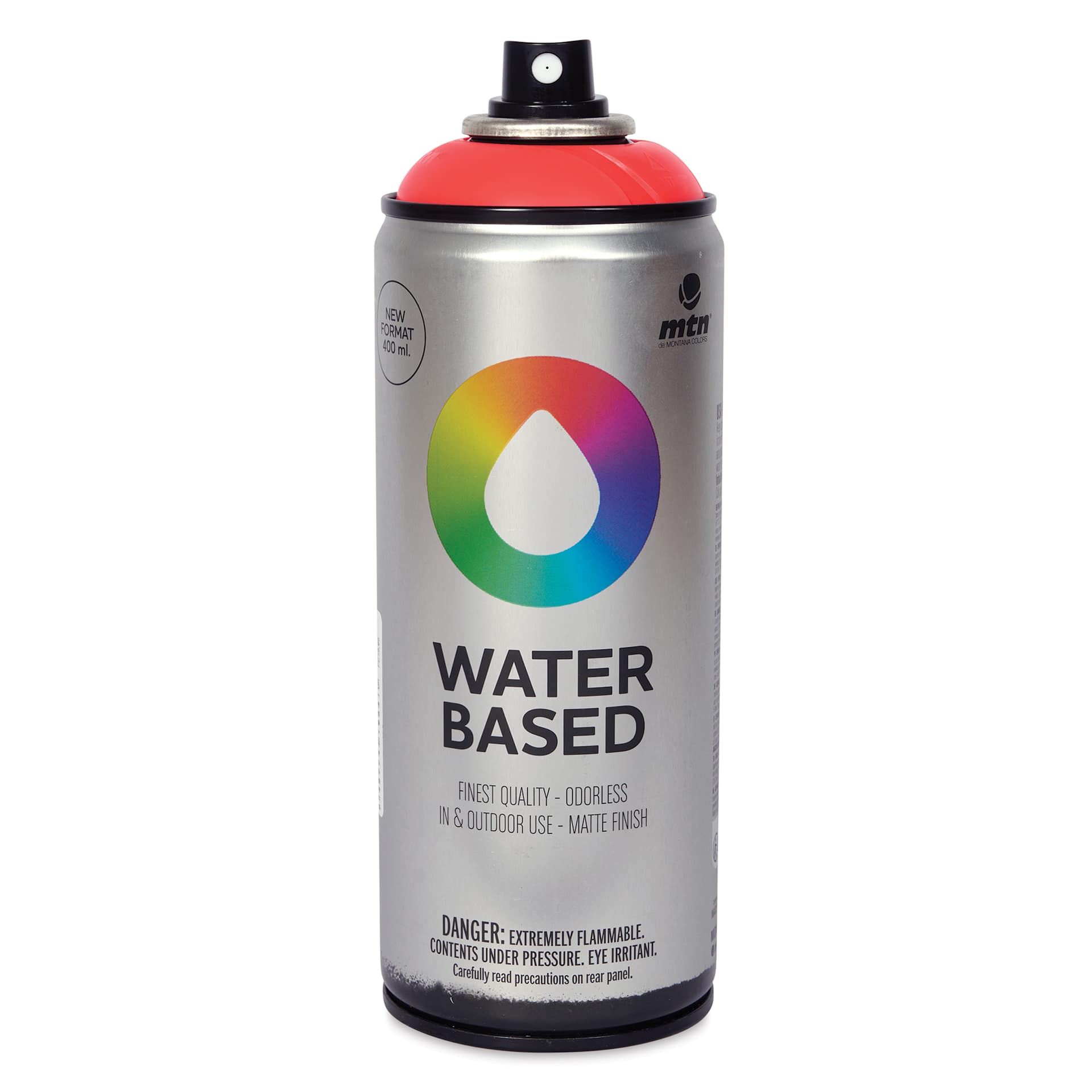 MTN Water Based Spray Paint - Fluorescent Red, 400 ml Can